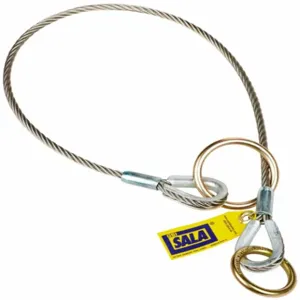 DBI-SALA 5900552 Cable Tie-Off Adapter, 10 Feet Length, Steel, Stainless Steel, Dual O-Ring | CR2YPQ 30M863