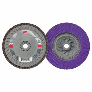 3M 7100242992 Flap Disc, Type 29, 5 Inch x 5/8 11, Ceramic, 80 Grit, Plastic Bk, Std Density, 769F | CN7UKU 498Y29