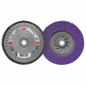 3M 7100243780 Flap Disc, Type 27, 5 Inch x 5/8 11, Ceramic, 60 Grit, Plastic Bk, Std Density, 769F | CN7UKK 498Y27