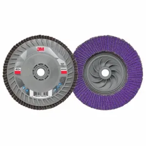 3M 7100243883 Flap Disc, Type 27, 5 Inch x 5/8 11, Ceramic, 40 Grit, Plastic Bk, Std Density, 769F | CN7UKX 498Y24