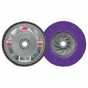 3M 7100244822 Flap Disc, Type 29, 4 1/2 Inch x 5/8 11, Ceramic, 40 Grit, Plastic Bk, Std Density | CN7UKN 498Y15