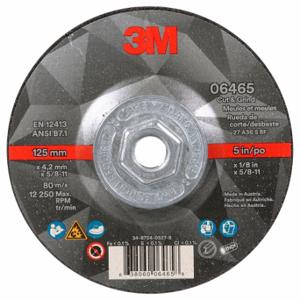 3M 7100245015 Cut And Grind Wheel, 5 Inch Abrasive Wheel Dia, Ceramic, Type 27 | CN7ULT 787CP1