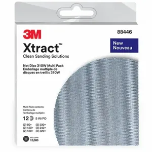 3M 7100250825 Hook-and-Loop Sanding Disc, 5 Inch Dia, Mesh, Aluminum Oxide, 120/180/220/240/320/80 Grit | CN7VGQ 794CU3