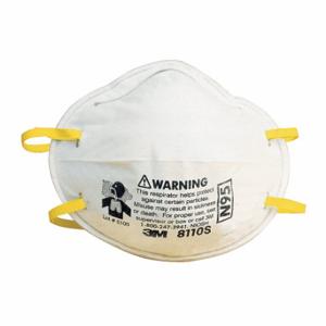 3M 8110S Einweg-Atemschutzmaske, Dual, nicht verstellbar, Metall-Nasenclip, Standard, Weiß, S-Maskengröße, N95, 20 Stück | CN7TYL 4MH52