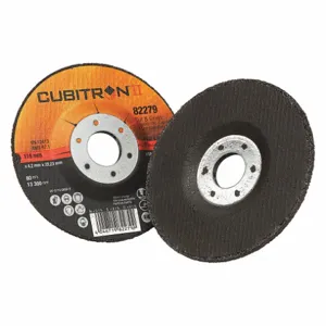 3M 82279 Depressed Center Wheels, 4 1/2 Inch Dia, 7/8 Inch Hole, Ceramic, Type 27, Cubitron Ii | CN7UAB 30CN67