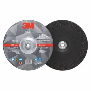 3M 87449 Depressed Center Wheels, 9 Inch Dia, 5/8-11 Inch Hole, Ceramic Grain, 36 Grit, Type 27 | CN7UAQ 450Y30