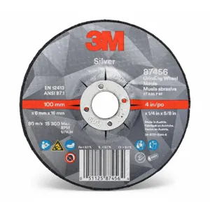 3M 87450 Depressed Center Wheels, 6 Inch Dia, 7/8 Inch Hole, Ceramic Grain, 36 Grit, Type 27 | CN7UAK 450Y31