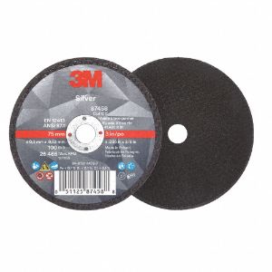 3M 87458 Abrasive Cut Off Wheel, 3 Inch Diameter, Ceramic Grain, 0.035 Inch Thick, Type 1 | CF2UHJ 450Y17
