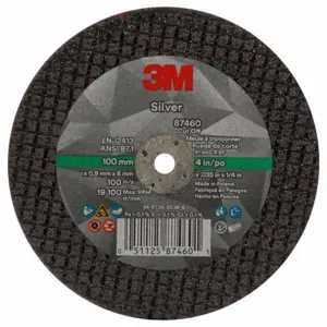 3M 87460 Abrasive Cut Off Wheel, 4 Inch Diameter, Ceramic Grain, 0.035 Inch Thick, Type 1 | CF2UHB 450Y19