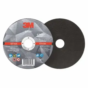 3M 87467 Abrasive Cut Off Wheel, 5 Inch Diameter, Ceramic Grain, 0.045 Inch Thick, Type 1 | CF2UGP 450Y25