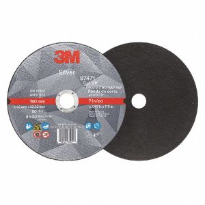 3M 87471 Abrasive Cut Off Wheel, 7 Inch Diameter, Ceramic Grain, 0.45 Inch Thick, Type 1 | CF2UGK 450Y36