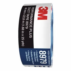 3M 8979 Utility Duct Tape, 6 Inch X 55 m, 12.1 mil Thick, Blue Plastic, 6 Pk | CE9CQY 54EN73