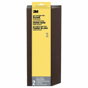 3M 910-DSA-12-2PK Sanding Sponge, 2 7/8 Inch X 8 X 1 Inch Size, Aluminum Oxide, Fine, 2Pk | CN7WCG 804CR8