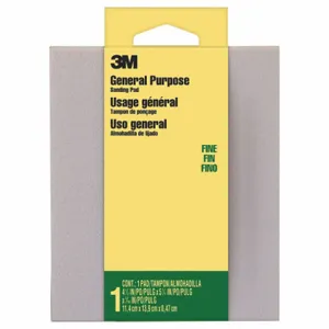 3M 917DCNA Contour Sanding Sponge, 4 1/2 Inch W X 5 1/2 Inch L X 3/16 Inch T, Aluminum Oxide, 24Pk | CN7WAK 293H84