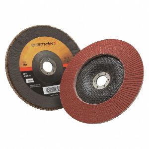 3M 967A Flap Disc, Ceramic, 7 Inch Disc Diameter, 40 Abrasive Grit | CF2DNR 30CP45