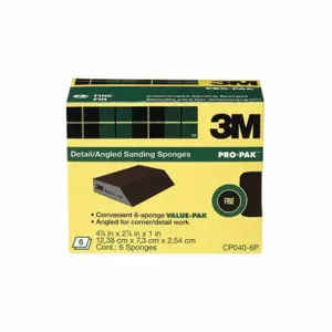 3M CP040-6P Single-Angle Sanding Sponge, 2 7/8 x 4 7/8 x 1 Inch Size, Aluminum Oxide, Fine | CN7WCP 294K41