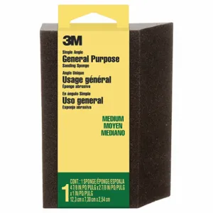 3M CP041-12-CC Single-Angle Sanding Sponge, 2 7/8 x 4 7/8 x 1 Inch Size, Aluminum Oxide, Medium, 12 PK | CN7WCU 294K43