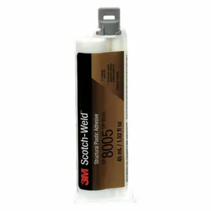 3M DP8005 Acrylic Adhesive, Ambient Cured, 45 Ml, Dual-Cartridge, Off-White, Thick Liquid | CN7TNM 205YR3