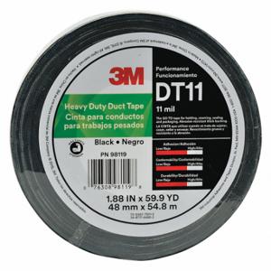 3M DT11 Duct Tape 7/8 Inch X 60 Yd, Black, Continuous Roll, Pack Qty | CN7UCB 48YF85