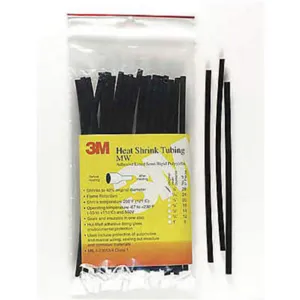 3M MW-3/16-6-Black PK100 Heat Shrink Lined Rigid Multi 0.1875 In, 100 Pk | AD3PVB 40L355