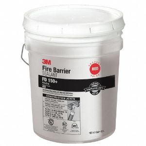 3M FD150+RED(4.5GAL) Firestop Sealant, 4.5 gal Pail, Up to 4 Hr Fire Rating, Red | CF2DXB 18M461