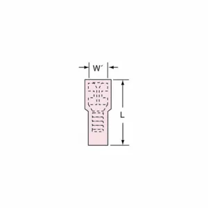 3M FDI18-187Q Female Disconnect Red 22 - 18 Awg, 25 Pk | AF7QQF 22FX43