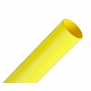 3M FP301-3/8-48-YELLOW-125 PCS Heat Shrink Tubing, 0.38 Inch ID. Before Shrinking, 4 Ft Length, 125 PK | CN7UXL 2GCK8