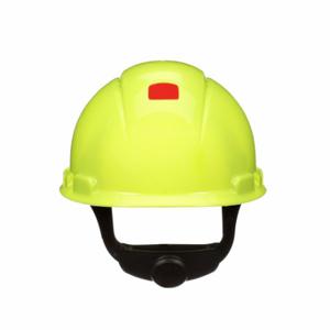 3M H-709SFR-UV Hard Hat, Baseball Head Protection, Hi-Visibility Yellow, Ratchet, HDPE | CN7VEE 788VM2