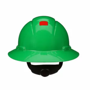 3M H-804SFR-UV Full Brim Hard Hat, Full Brim Head Protection, Green, Ratchet, HDPE | CN7VDN 788VM7