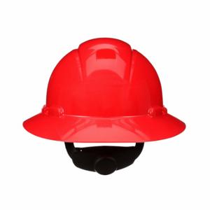3M H-805SFR-UV Full Brim Hard Hat, Full Brim Head Protection, Red, Ratchet, HDPE | CN7VDT 788VM8