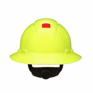 3M H-809SFR-UV Full Brim Hard Hat, Full Brim Head Protection, Hi-Visibility Yellow, Ratchet | CN7VDQ 788VN2