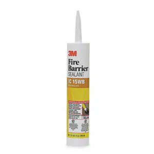 3M IC-15WB+-10.1OZ Firestop Sealant, 10 Oz Cartridge, Up to 3 Hr Fire Rating, Yellow | CF2DXX 3BE31