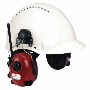 3M M2RX7P3E2-01 Hard Hat Mounted Headset, 25 Db Noise Reduction Rating, Dielectric No, Red | CF2AXN 481Z33