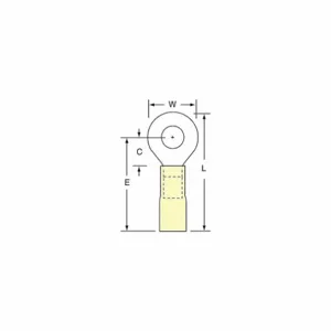 3M MH10-14RK Ring Terminal Yellow Brazed 12-10, 250 Pk | AB9KTF 2DPV5