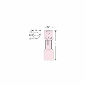 3M MNHU18-250DMIK Male Disconnect Red 22 To 18 Awg, 250 Pk | AC2FKR 2JLR5