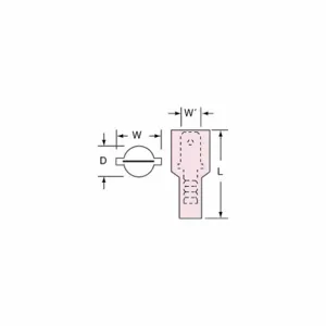 3M MNU18-187DMIK Male Disconnect Red 22 To 18 Awg, 1000 Pk | AB9LFG 2DUP4