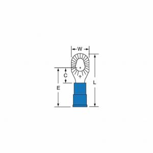 3M MV14-610RK Ring Terminal Blue Brazed 16-14, 1000 Pk | AB9KYU 2DTC2