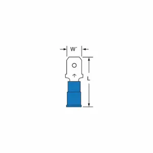 3M MVU14-250DMK Male Disconnect Blue 16 To 14 Awg, 1000 Pk | AB9KWE 2DRK7