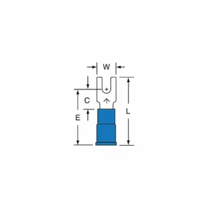 3M MVU14-4FB/SK Fork Terminal Blue 16 To 14 Awg, 1000 Pk | AC2FCL 2JKA7