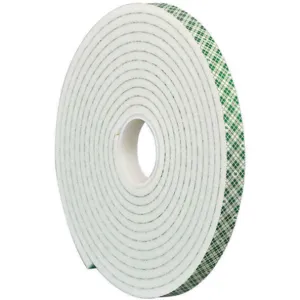 3M 4004 Double Coated Tape 1/2 Inch x 5 yard White | AA6VGR 15C132