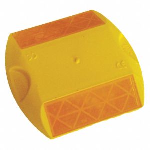 3M PSA-RPM-291-2Y Pavement Marker, Yellow, Two Way, 4 Inch Length, 3 3/4 Inch Width, 100 Pk | CE9TUW 49ZW16