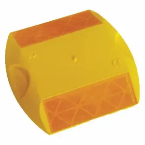 3M PSA-RPM-291-2Y Pavement Marker, Yellow, Two Way, 4 Inch Length, 3 3/4 Inch Width, 100 Pk | CE9TUW 49ZW16