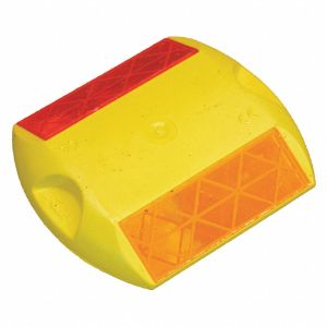 3M RPM-291-YR Pavement Marker, Yellow/Red, Two Way, 4 Inch Length, 3 3/4 Inch Width, 100 Pk | CE9TUV 49ZW11