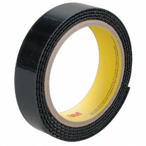 3M SJ3519FR Hook-Type Reclosable Fastener With Rubber Adhesive, Black, 1 Inch x 150 Feet, 3 Pk | CF2AAD 29WR51