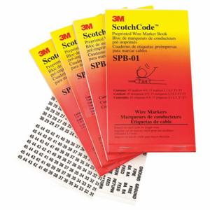 3M SPB-09 Pre-printed Wire Marker Book, 5 Pk | AB9LBQ 2DTZ1