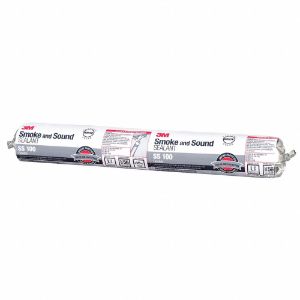 3M SS100 Smoke and Acoustical Sealant, 20 fl Oz Tube, Not Rated Fire Rating, White, 12 Pk | CE9GCG 24VK99