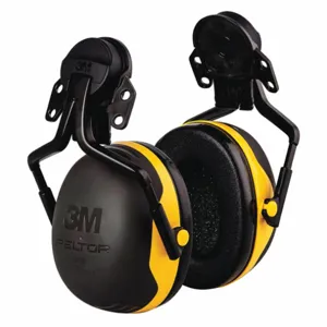 3M X2P5E Hard Hat Mounted Ear Muffs, 24dB, Black, Yellow | CD2LHX 52JH56