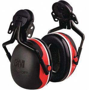 3M X3P5E Hard Hat Mounted Ear Muffs, 25dB, Black, Red | CD2LHV 52JH52