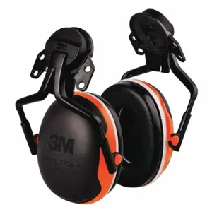 3M X4P5E-OR Hard Hat Mounted Ear Muffs, 25dB, Orange | CD2LHY 52JH57