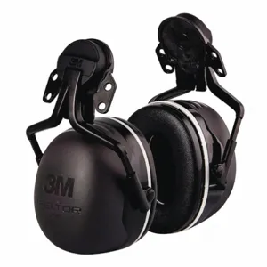 3M X5P5E Hard Hat Mounted Ear Muffs, 31dB, Black | CD2LHZ 52JH59